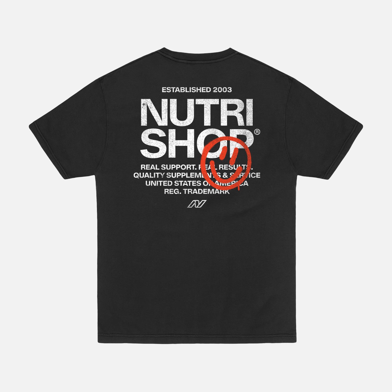 Oversized Garment-Dye Happy Stencil T-Shirt