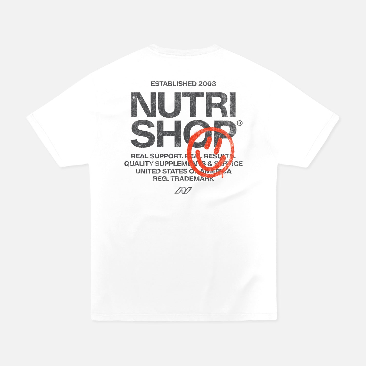 Oversized Garment-Dye Happy Stencil T-Shirt